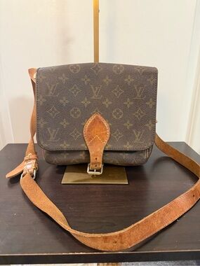 Louis Vuitton Monogram Leather Strap Crossbody - Brown & Tan